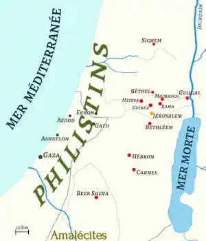 Map of places: Saul