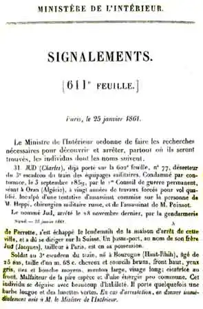Avis de recherche Charles Jud