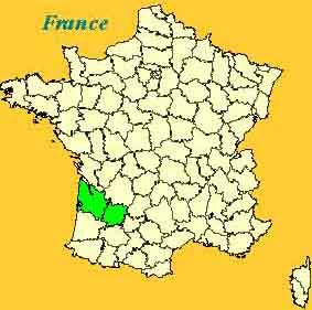Carte France, Aquitaine