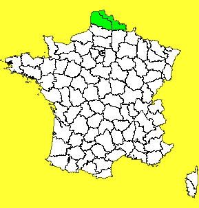Carte France, Nord-Pas-de-Calais
