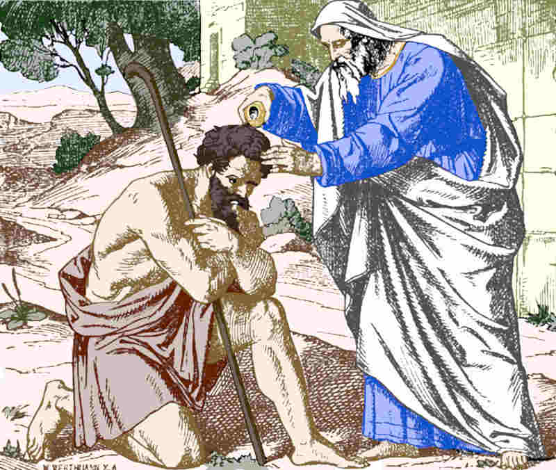 Saul is anointed by Samuel
