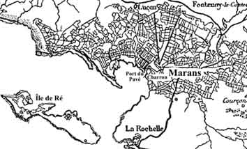 Carte Marans Charron Port du Pavé